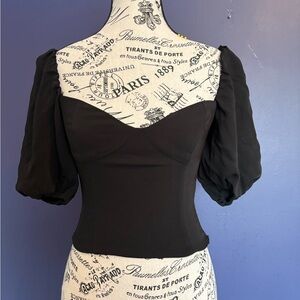 Wilfred Black Puff Sleeve Blouse